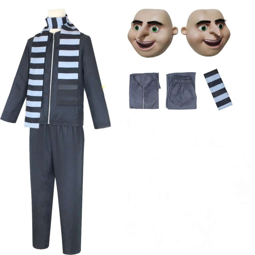 Kinderen Cartoon Schurk Halloween Kostuum Set | Masker Sjaal
