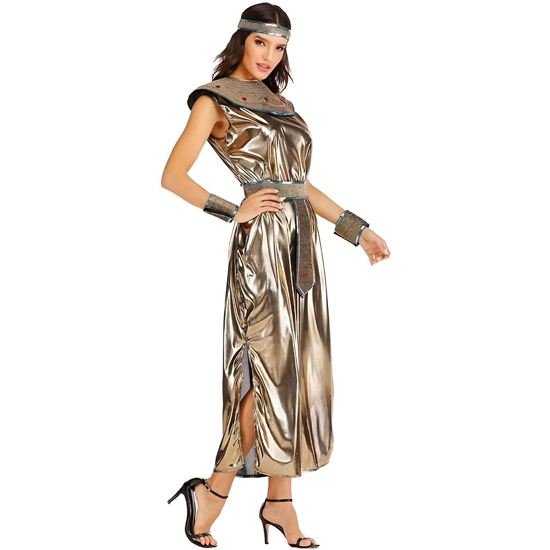 Vrouwen Elegante Cleopatra Halloween Kostuum Jurk | Maxi
