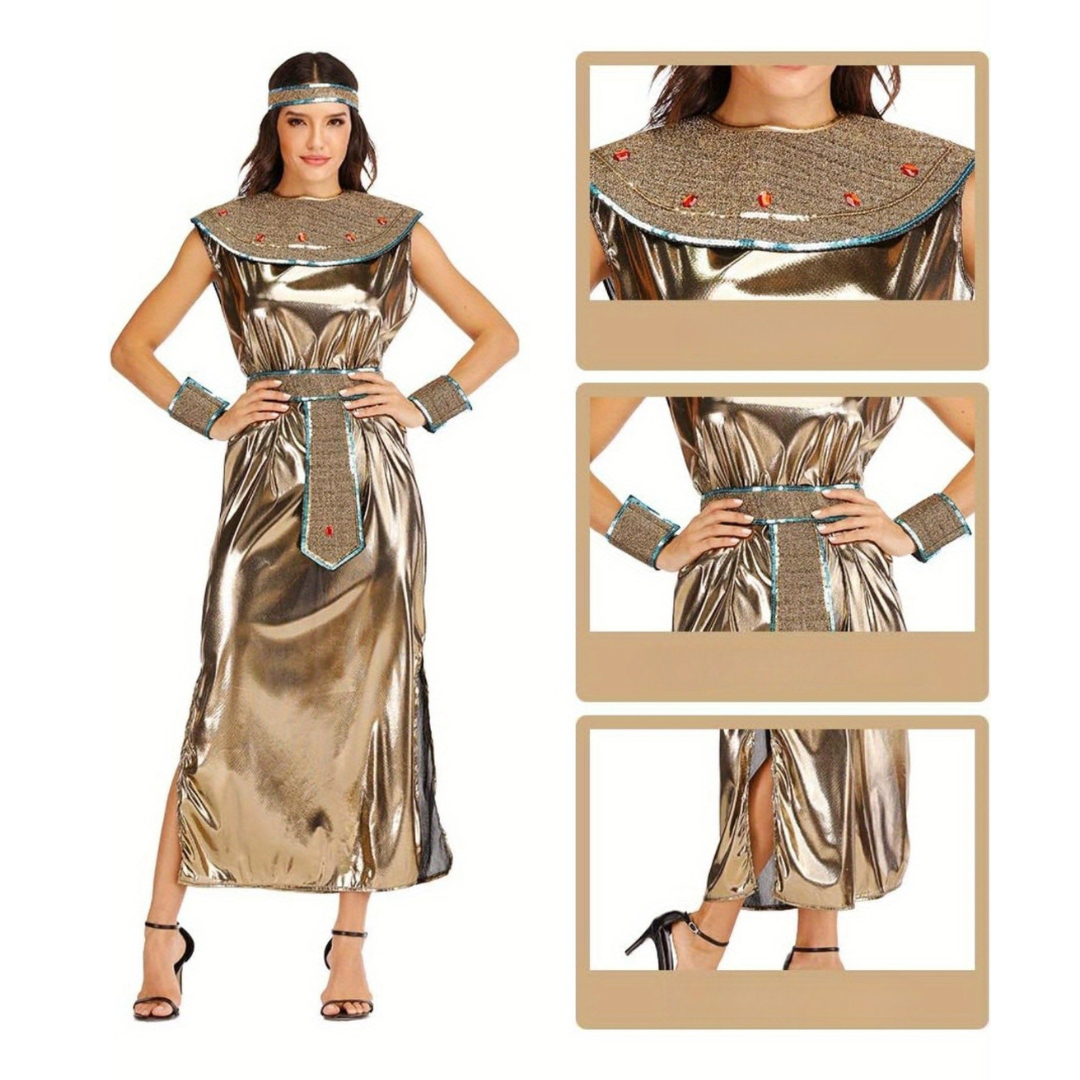 Vrouwen Elegante Cleopatra Halloween Kostuum Jurk | Maxi