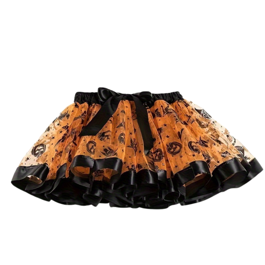 Meisjes Schattige Tulle Halloween Kostuum Set | Heks Rok Verkleedkleding