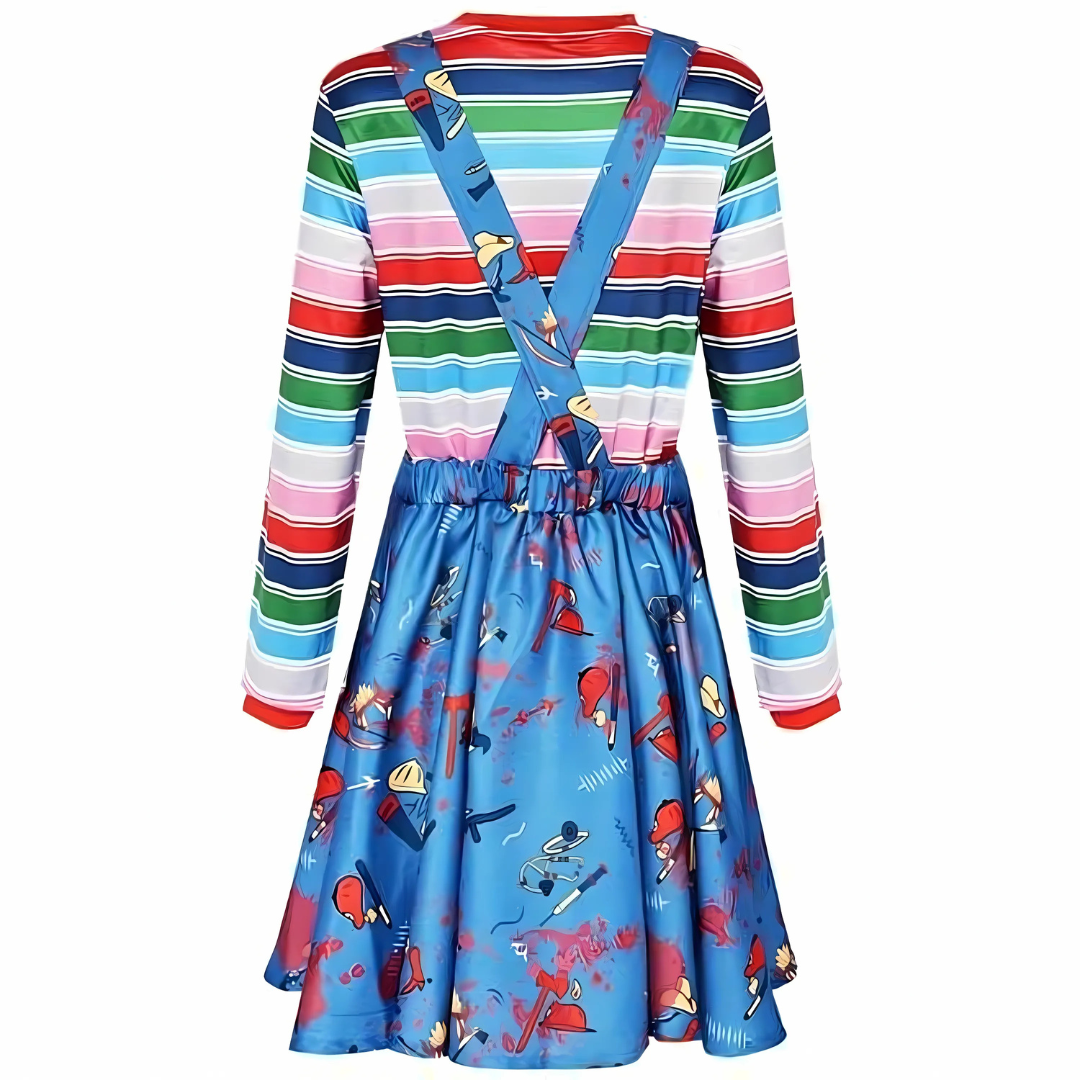 Vrouwen Eng Lange Mouwen Halloween Kostuum Jurk | Mini