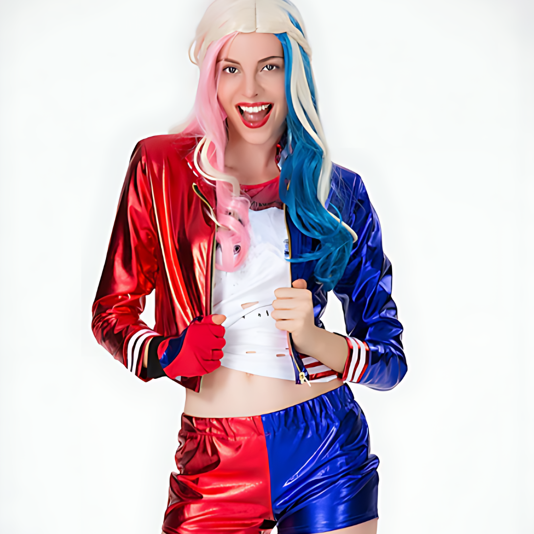 Dames Clown Halloween Schurken Kostuum Set