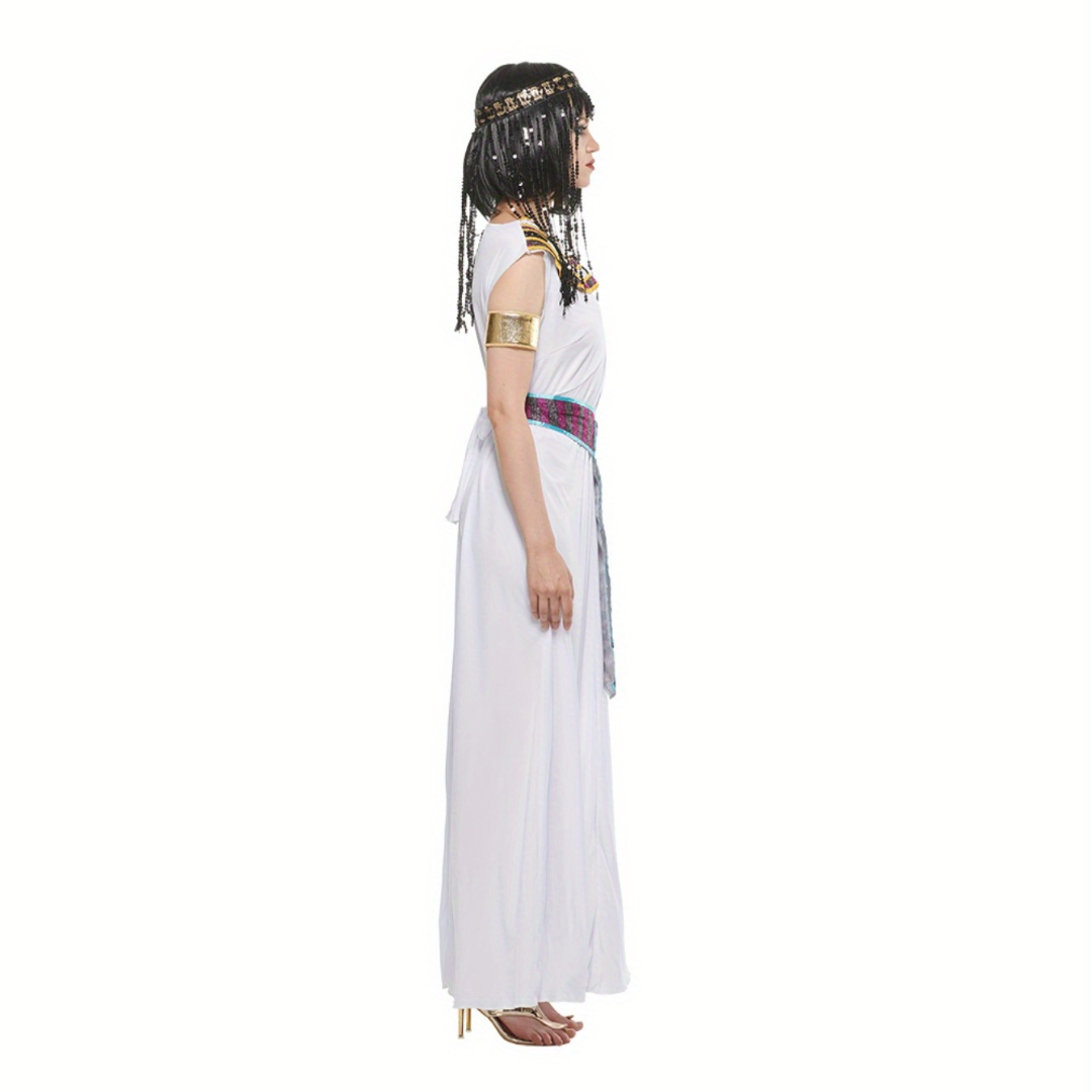 Vrouwen Cleopatra Halloween Kostuum Jurk | Koninklijke Mouwloze Maxi