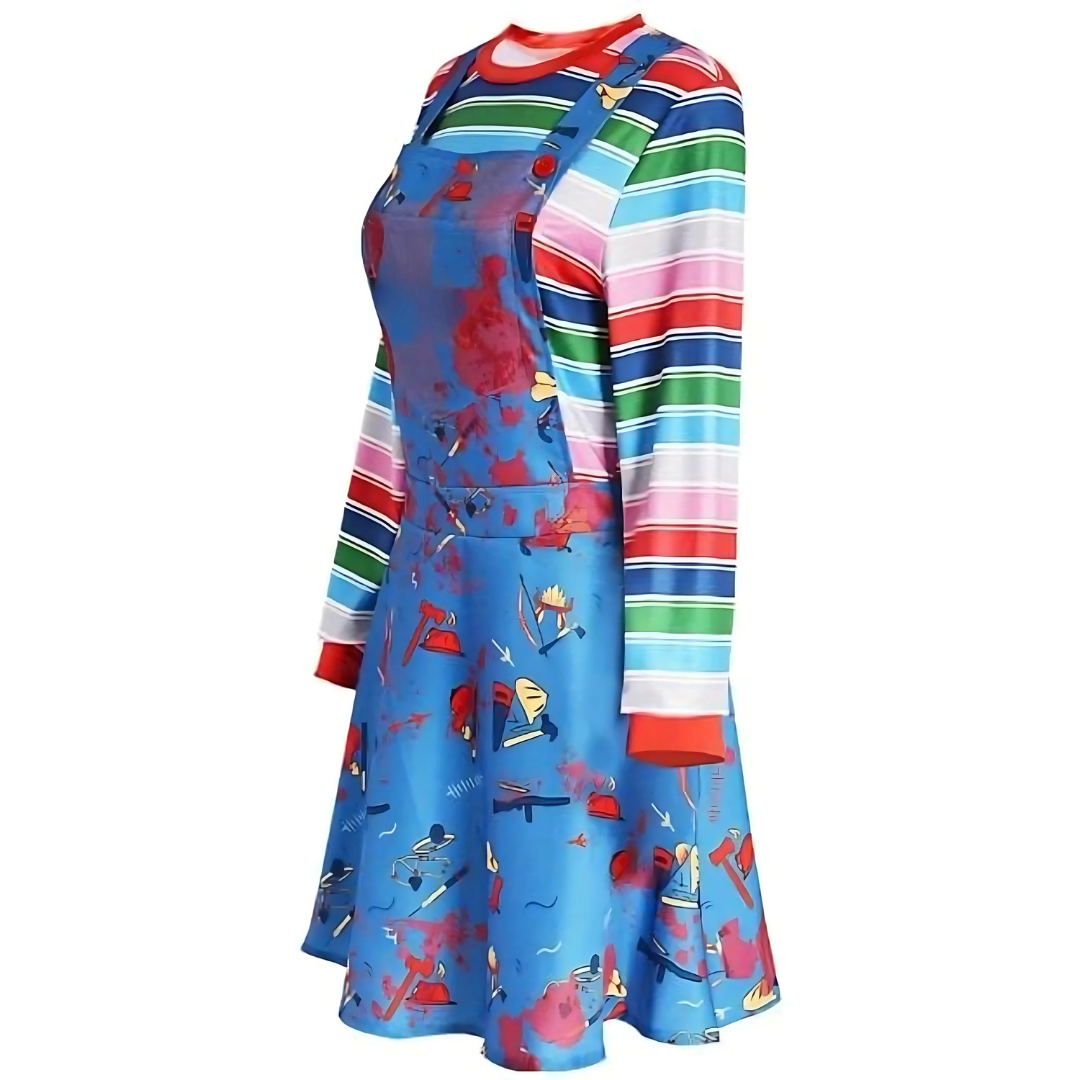 Vrouwen Eng Lange Mouwen Halloween Kostuum Jurk | Mini