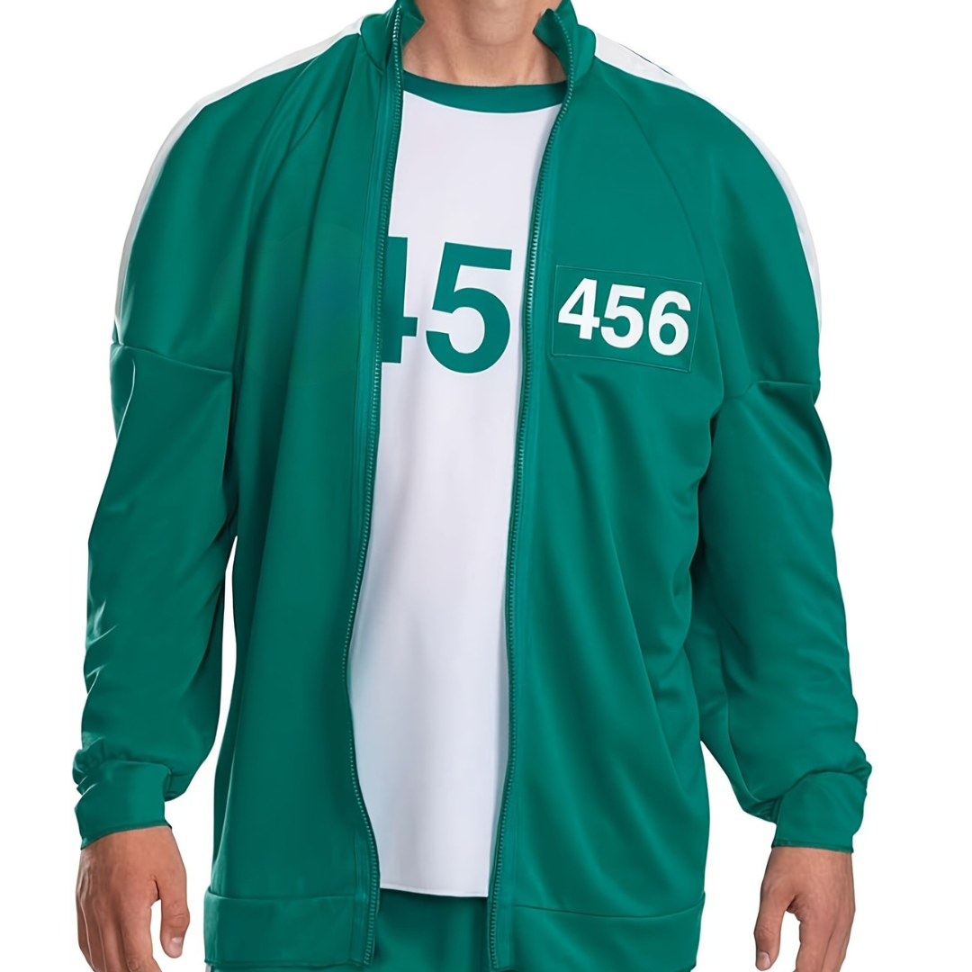 Heren Groene Trainingspak Halloween Kostuum Trainingspak | Ritssluiting