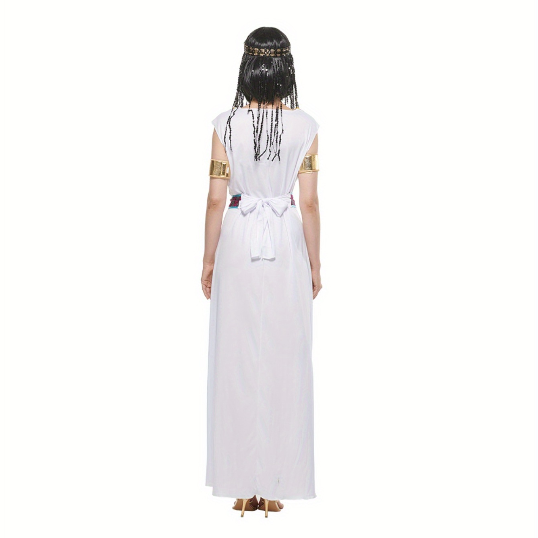 Vrouwen Cleopatra Halloween Kostuum Jurk | Koninklijke Mouwloze Maxi