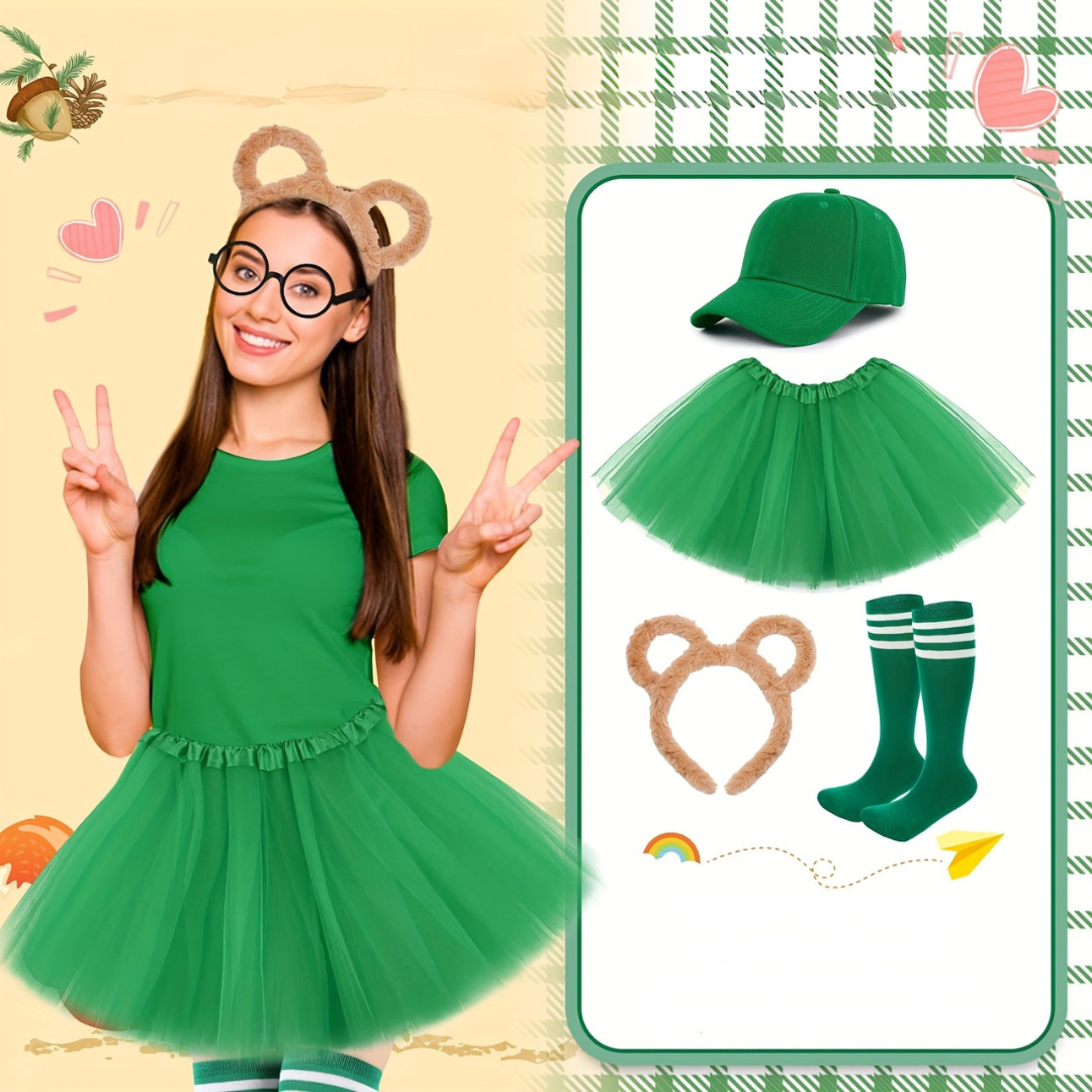 Vrouwen Halloween Chipmunk Kostuum Set | Tutu Sokken Haarband