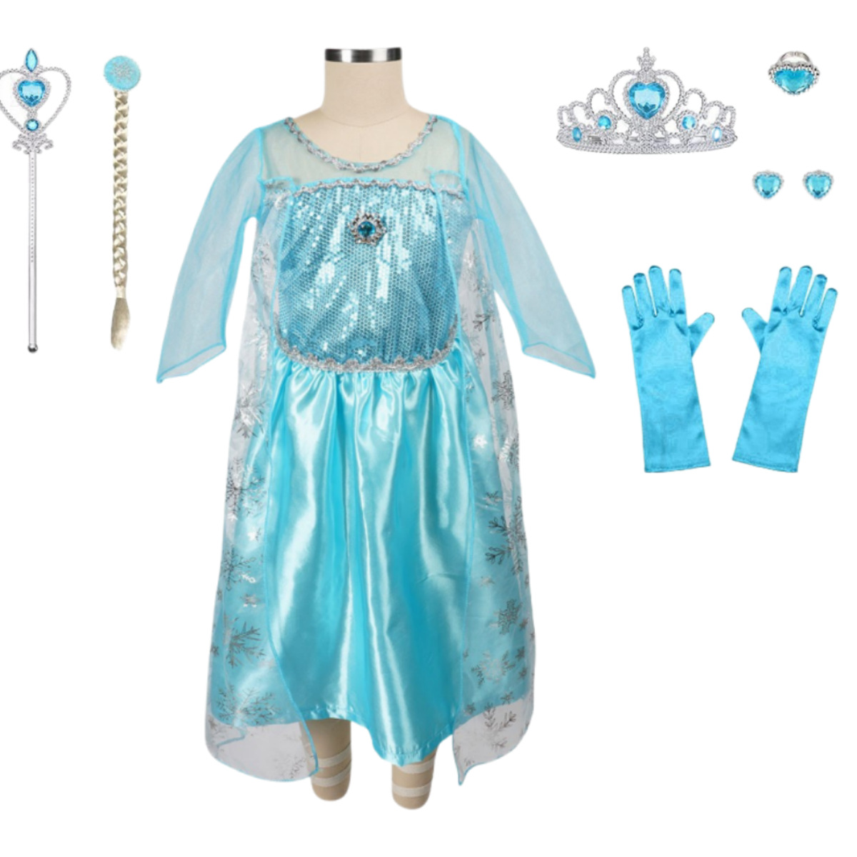 Meisjes Lange Mouwen Halloween Prinses Kostuum Jurk | Maxi