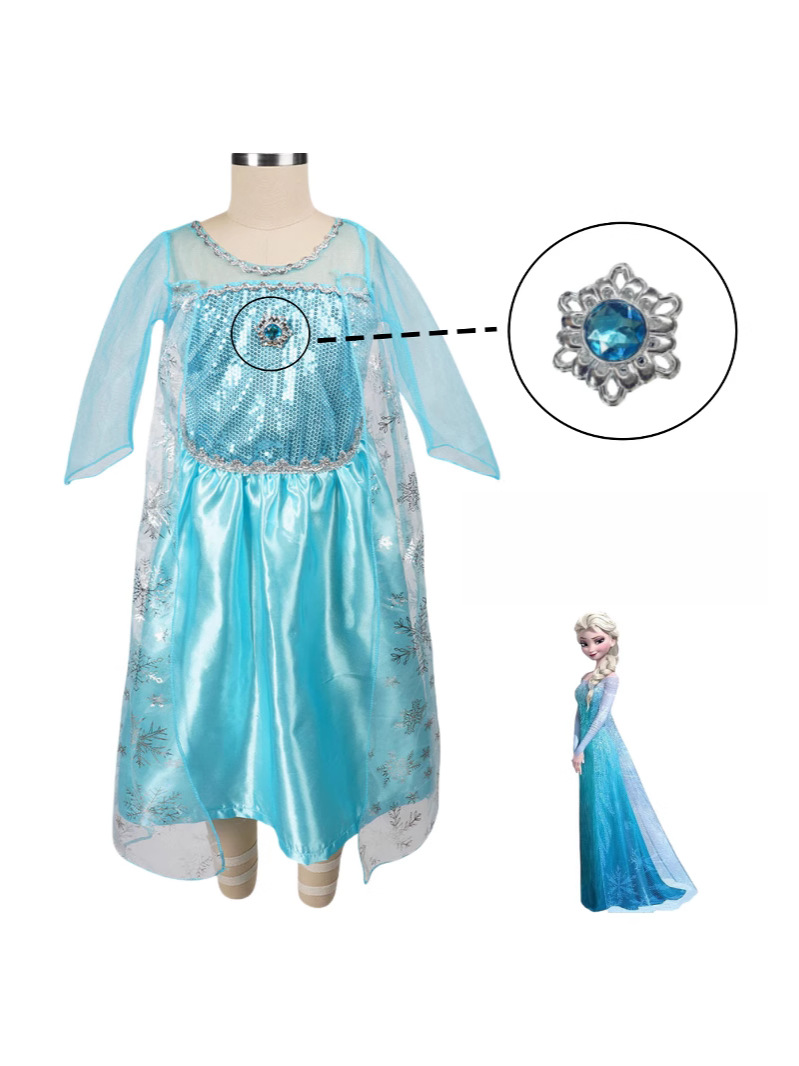 Meisjes Lange Mouwen Halloween Prinses Kostuum Jurk | Maxi