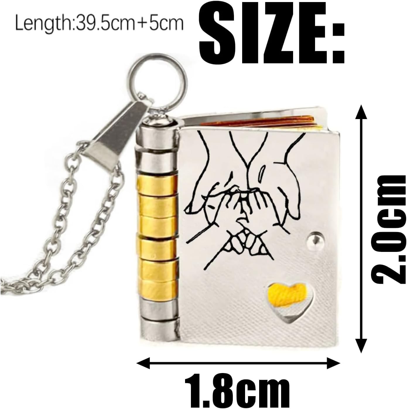 Herinnerings Boekhanger Ketting – Symbolisch Sieraad met Liefdevolle Boodschap