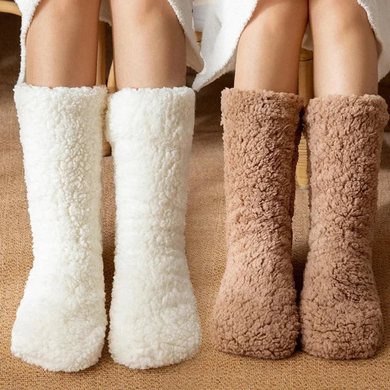 Fluffy Thermo Lounge Sokken – Zachte Warme Pluche Huissokken voor Wintercomfort