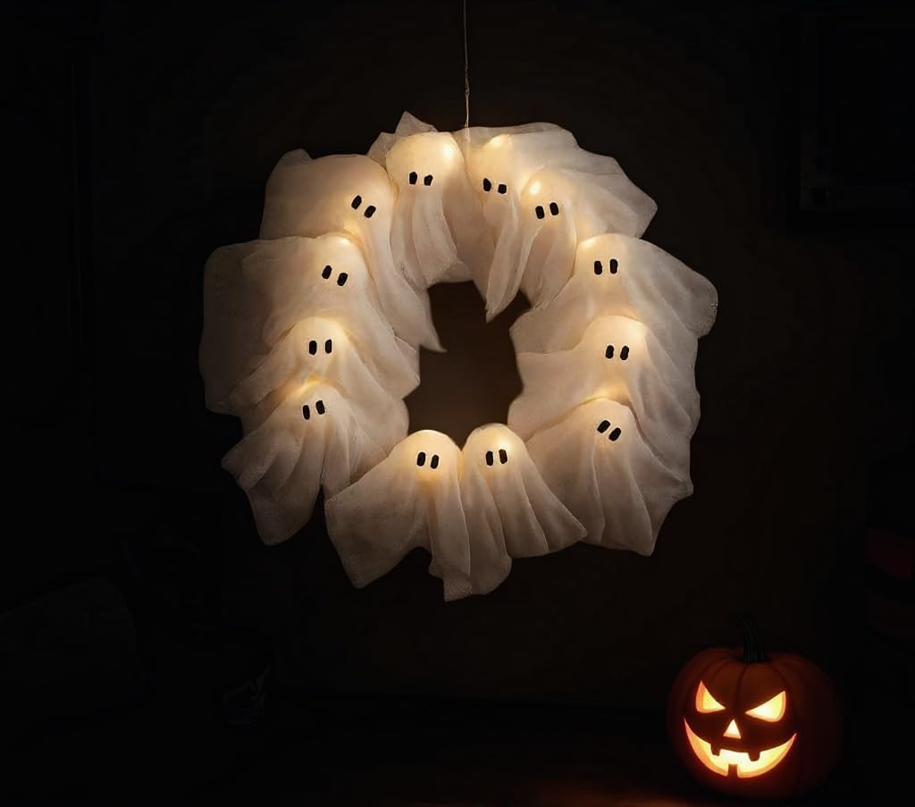 HauntGlow Halloween Krans | Betoverende glow krans voor een spooky feestelijke touch