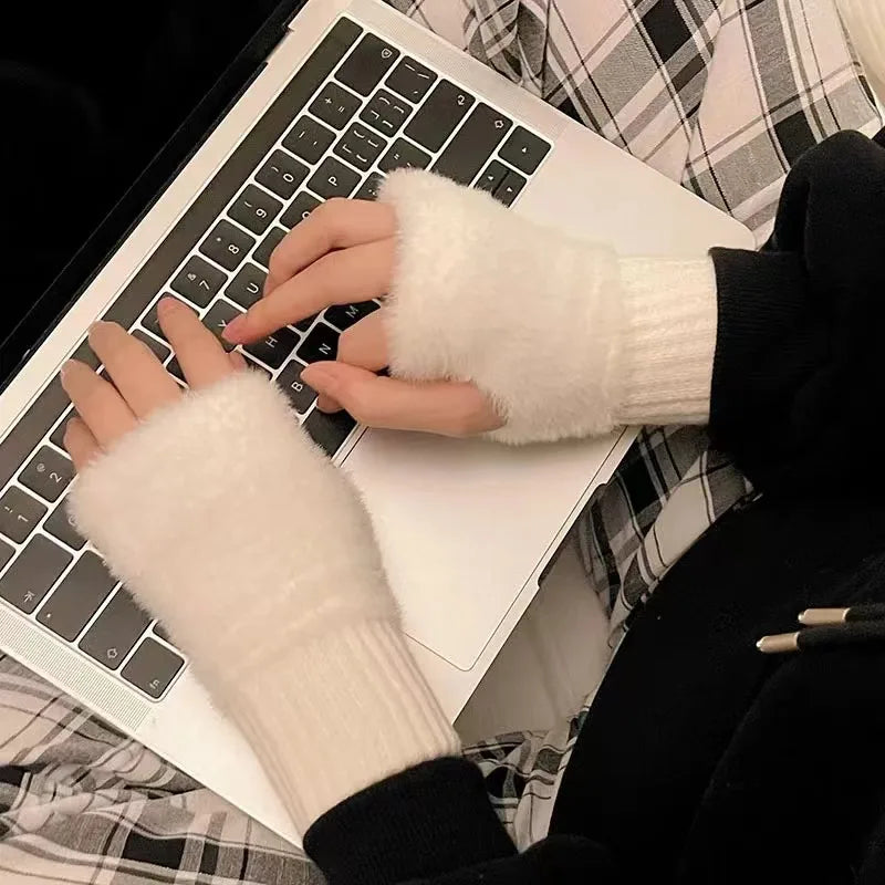 Unisex Fleece Vingerloze Handschoenen – Warm, Zacht en Functioneel