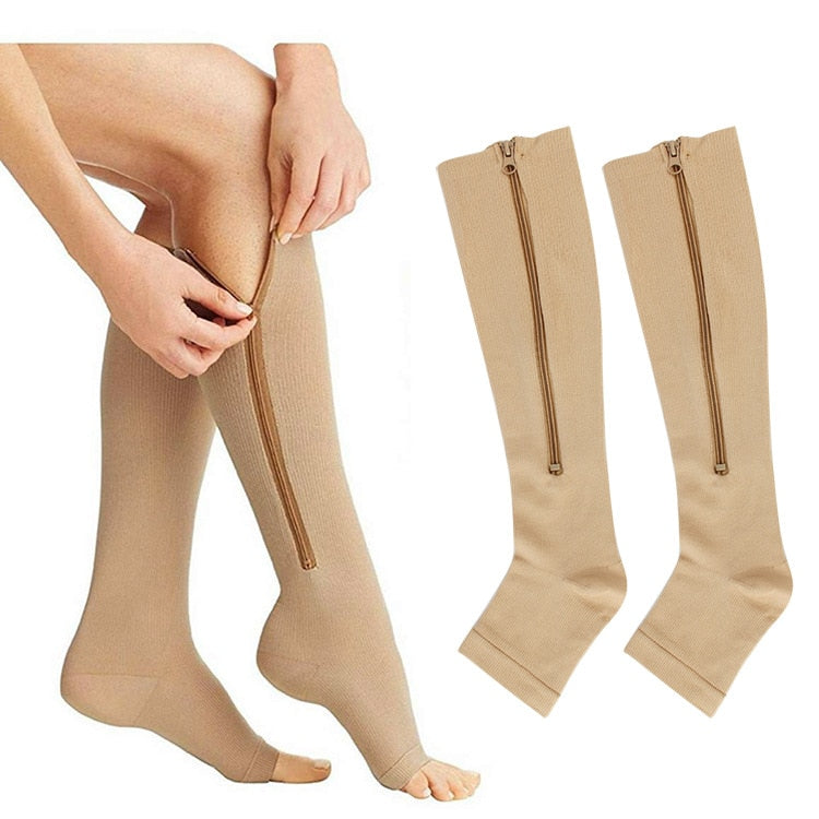 Rits Compressiekousen voor Vrouwen - Verbeterde Bloeddoorstroming & Comfort