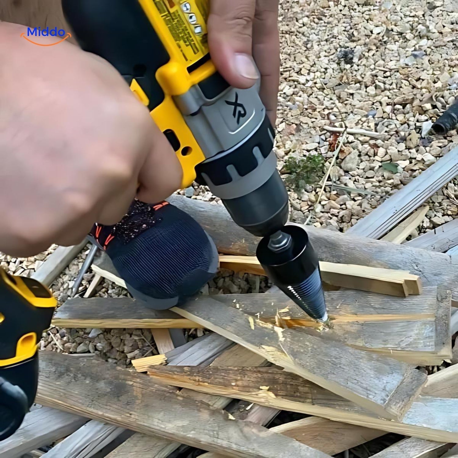 SplitMaster Spaltboormachine | Efficiënt houtsplitsen zonder bijl voor moeiteloos werken