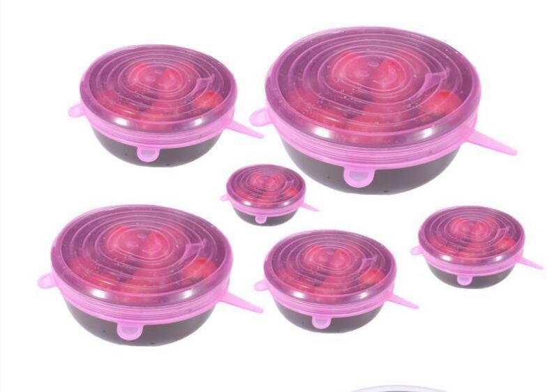 Set van 6 Rekbare Siliconen Deksel – StretchLid