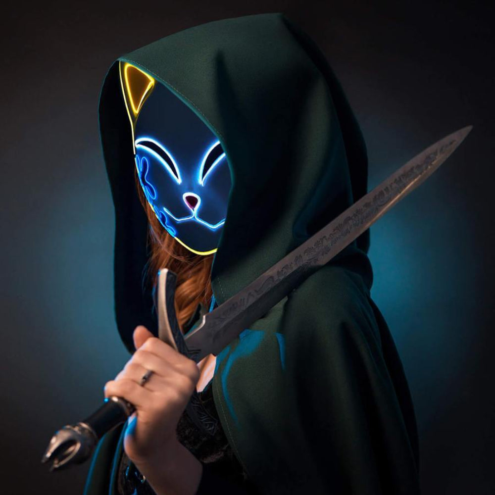 Halloween Kostuum Vlam Samurai Cosplay Outfit