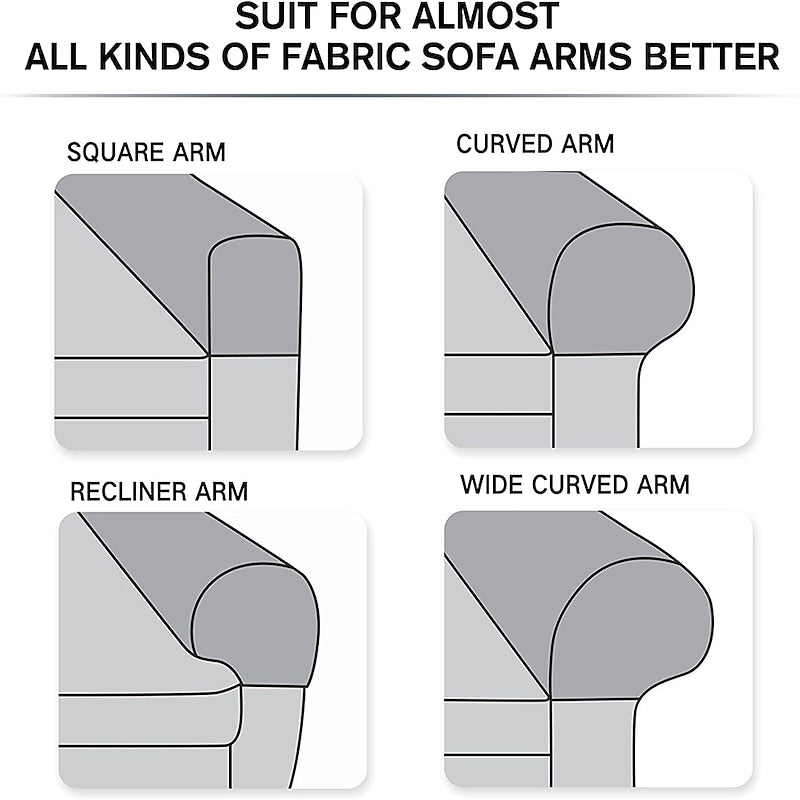 Stretch Armleuninghoezen – Spandex Hoezen voor Stoelen & Fauteuils, Set van 2, Bordeaux