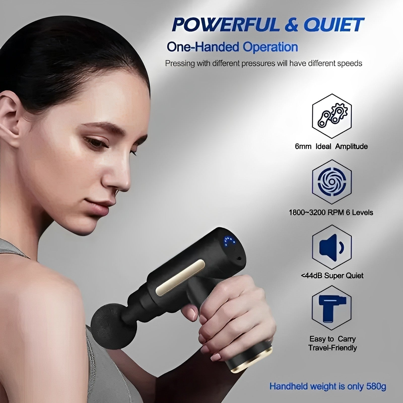 MuscleRelief Pro | Massagepistool met instelbare snelheid