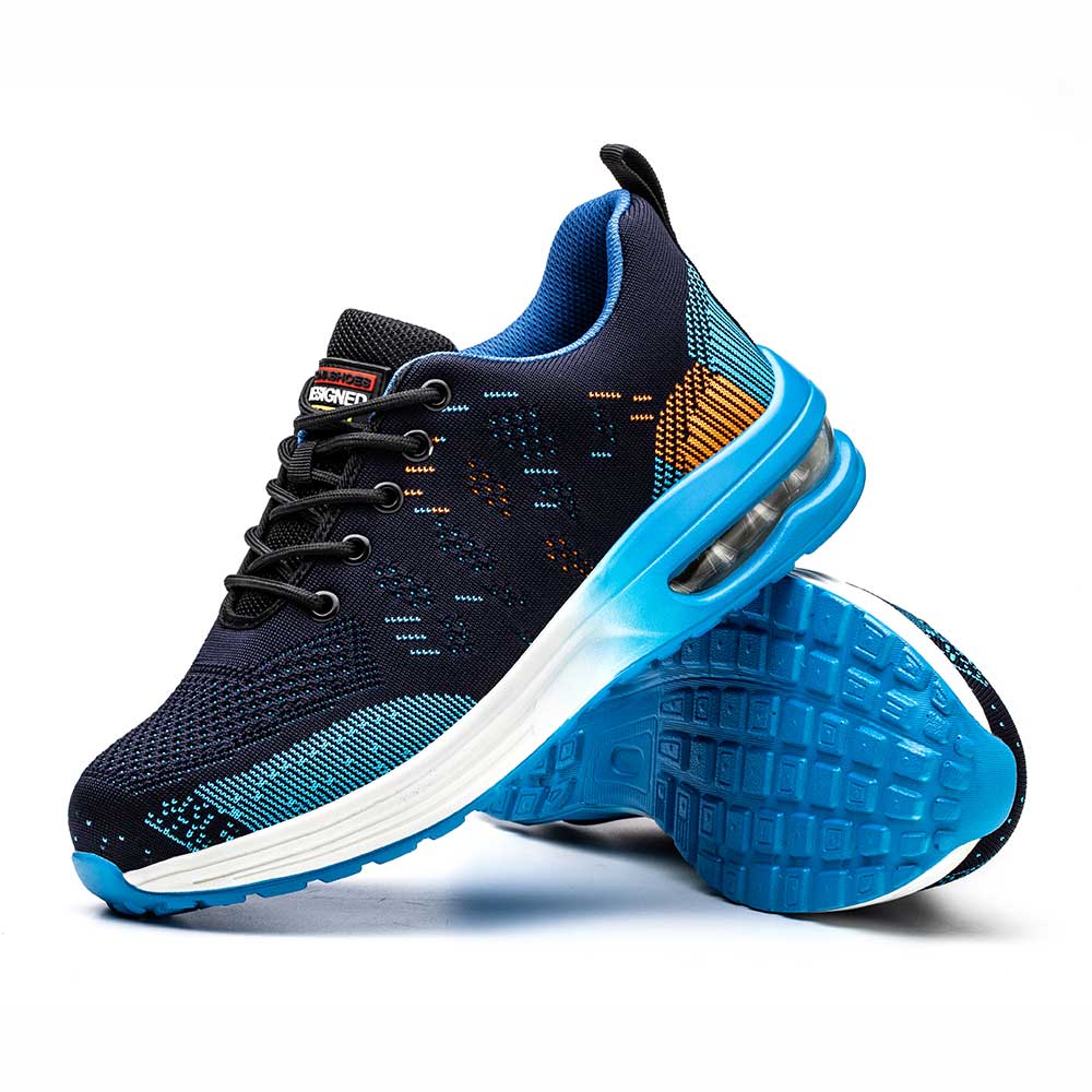 Lichte Stalen Neus Werk Sneakers met Ademend Mesh en Antislip Zolen – Comfortabele Veiligheidsschoenen voor Mannen