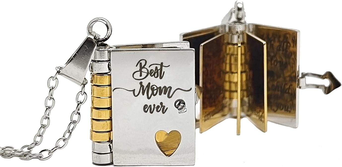 Herinnerings Boekhanger Ketting – Symbolisch Sieraad met Liefdevolle Boodschap