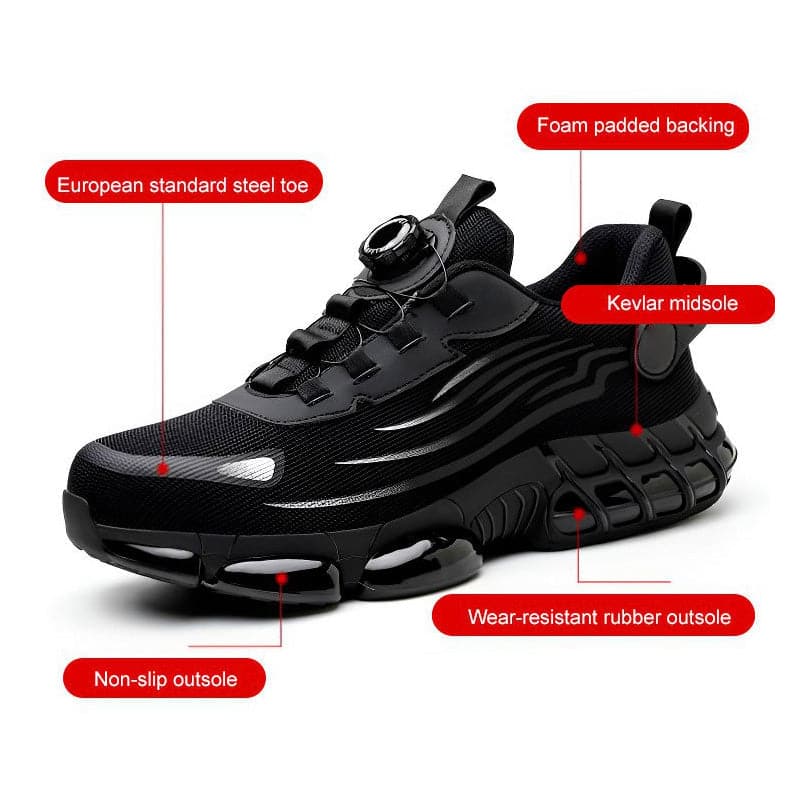 LuxuraGuard Uniseks Veiligheidsschoenen | Stijlvolle antislip noppen voor optimale grip en veiligheid