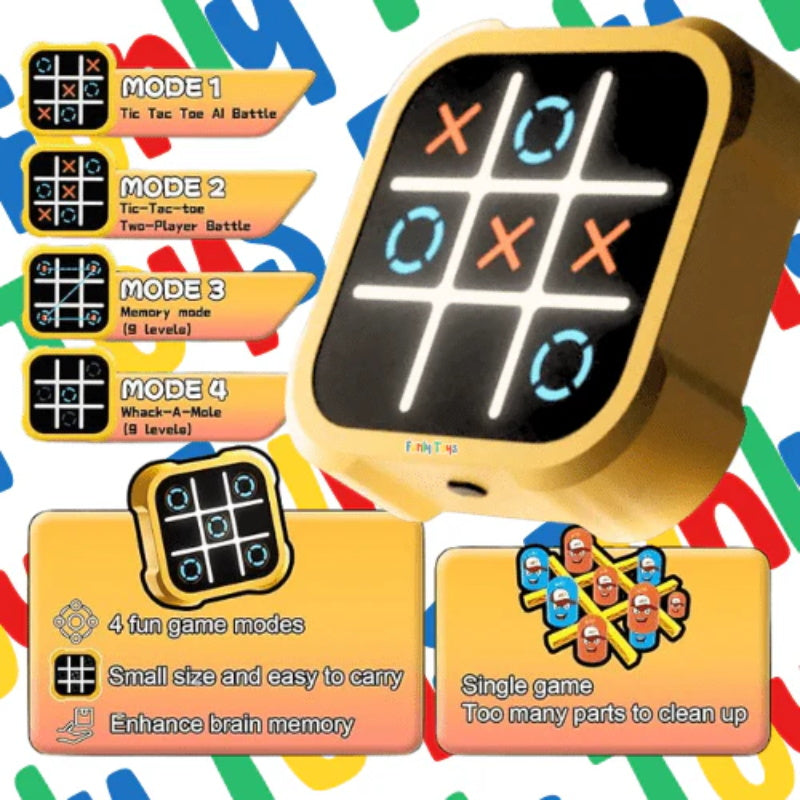 Luxora Elite Tic-Tac-Toe Puzzelset | Boeiend en stijlvol spel voor eindeloos plezier en strategisch denken
