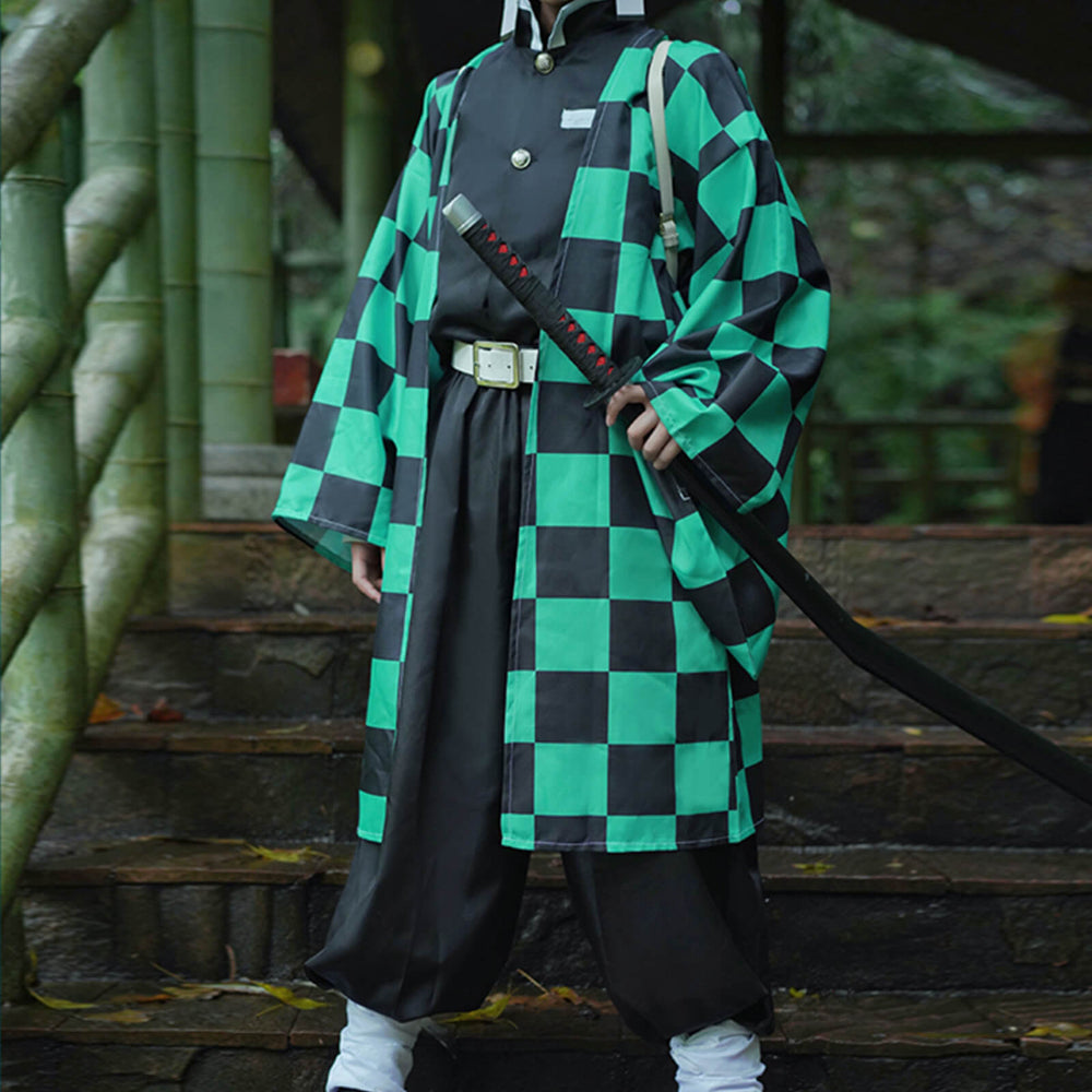 Halloween Kostuum Groene Geruite Kimono Set