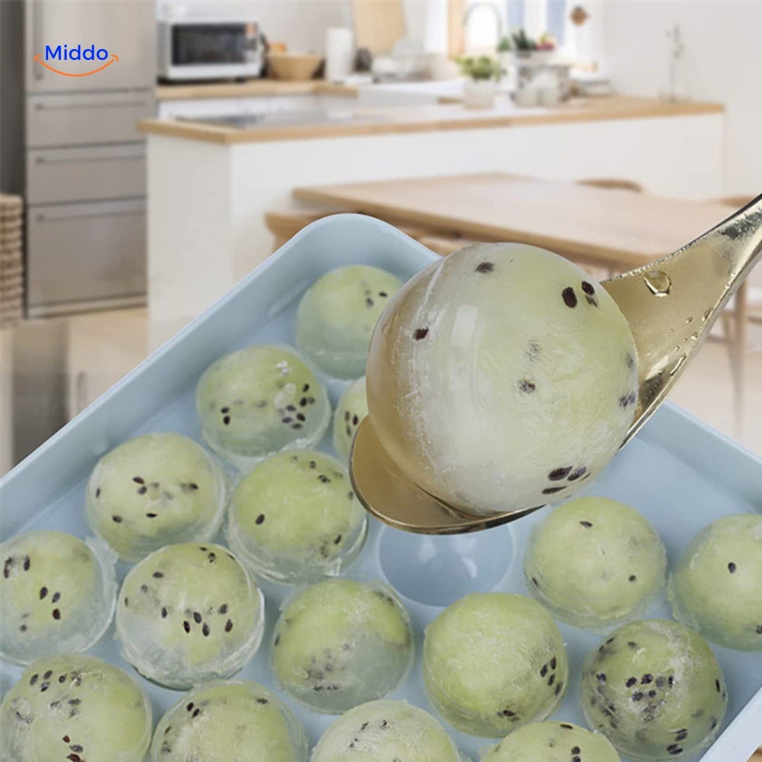 FrostSphere IJsblokjesvorm | Ruimtebesparende ijsvorm met 33 rasters voor perfecte koeling