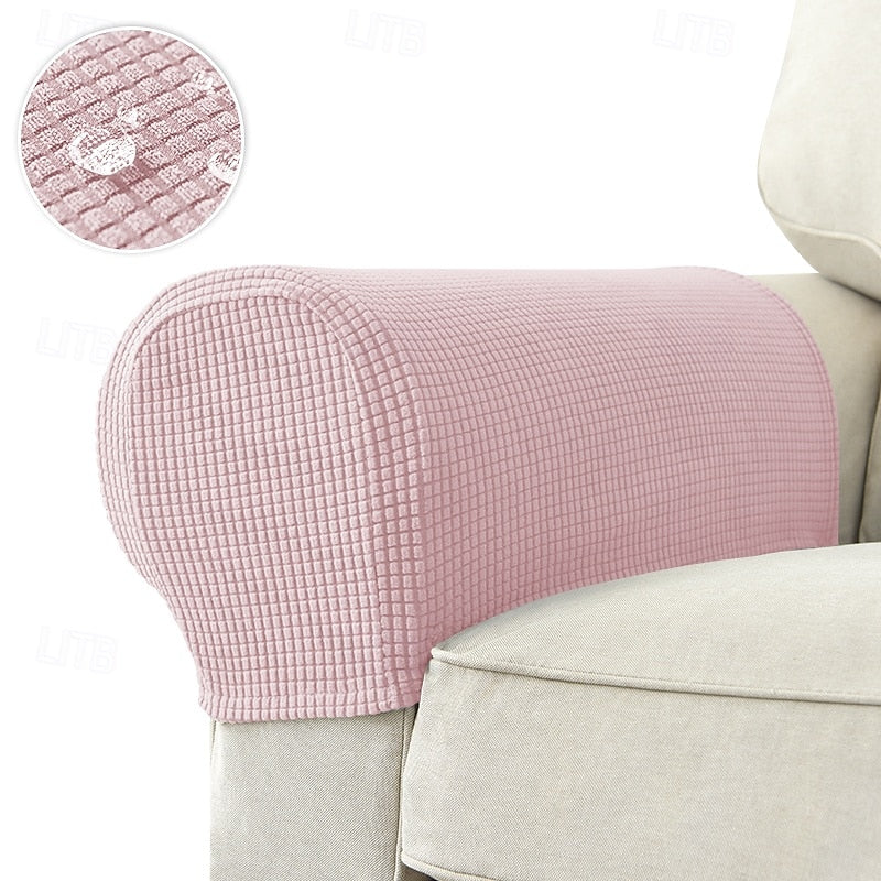 Stretch Armleuninghoezen – Spandex Hoezen voor Stoelen & Fauteuils, Set van 2, Bordeaux
