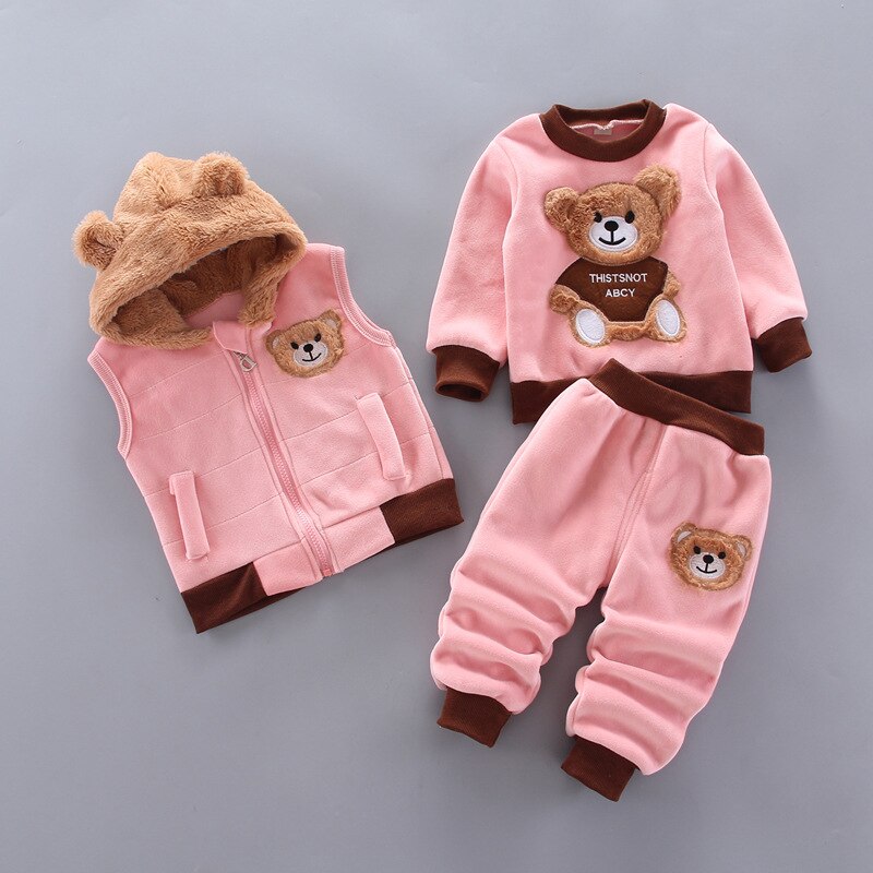 TeddyKids WinterSet CosyBear – 3-delig warm kinderoutfit met capuchon en oren