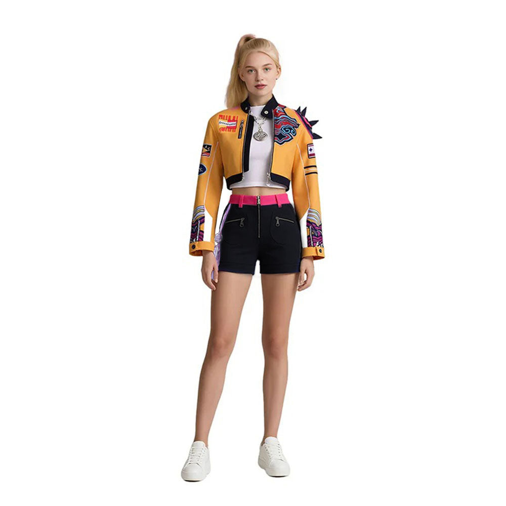Meisjes Futuristisch Halloween Kostuum Crop Jacket Lange Mouwen