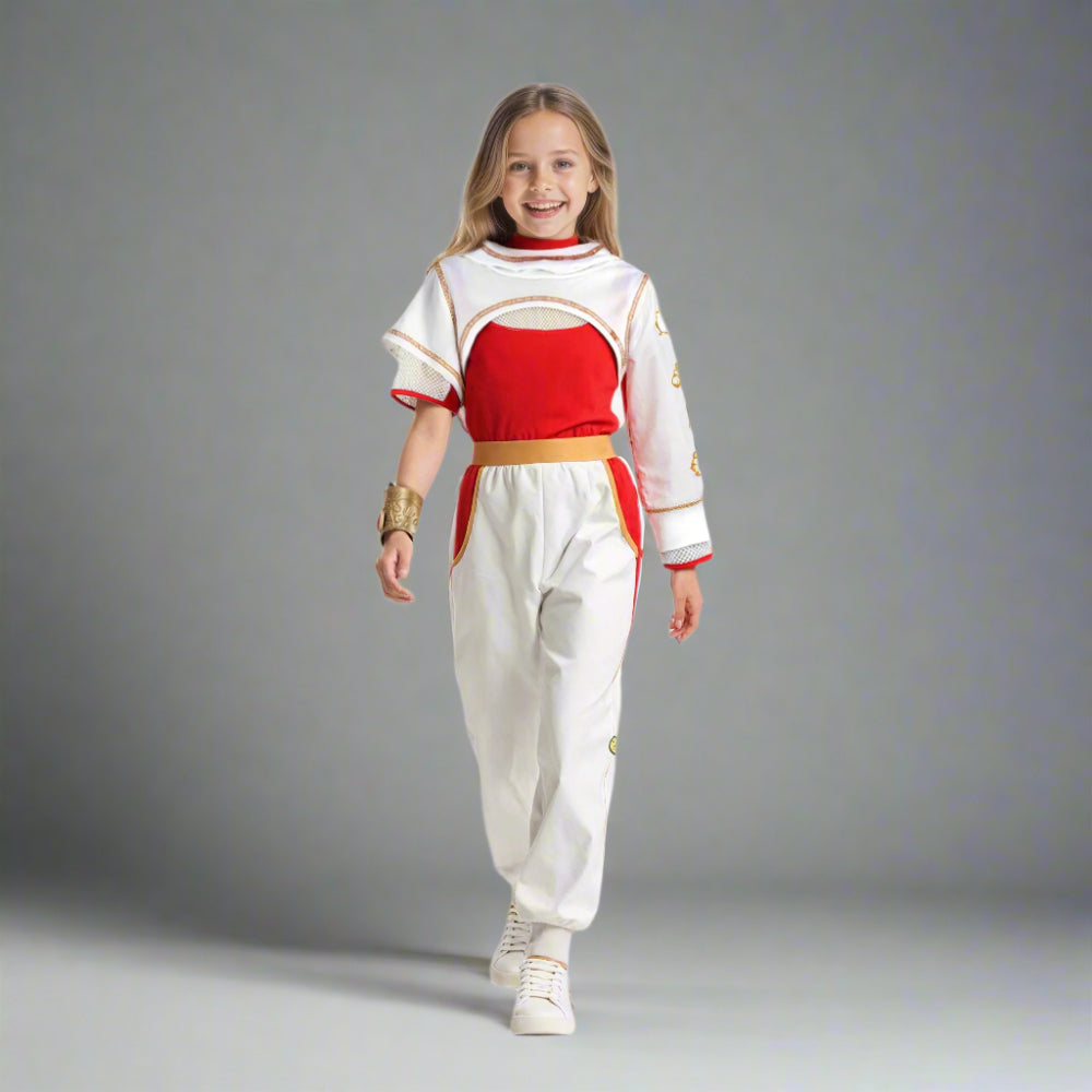 Meisjes Halloween Kostuum Witte Vampier Outfit Set