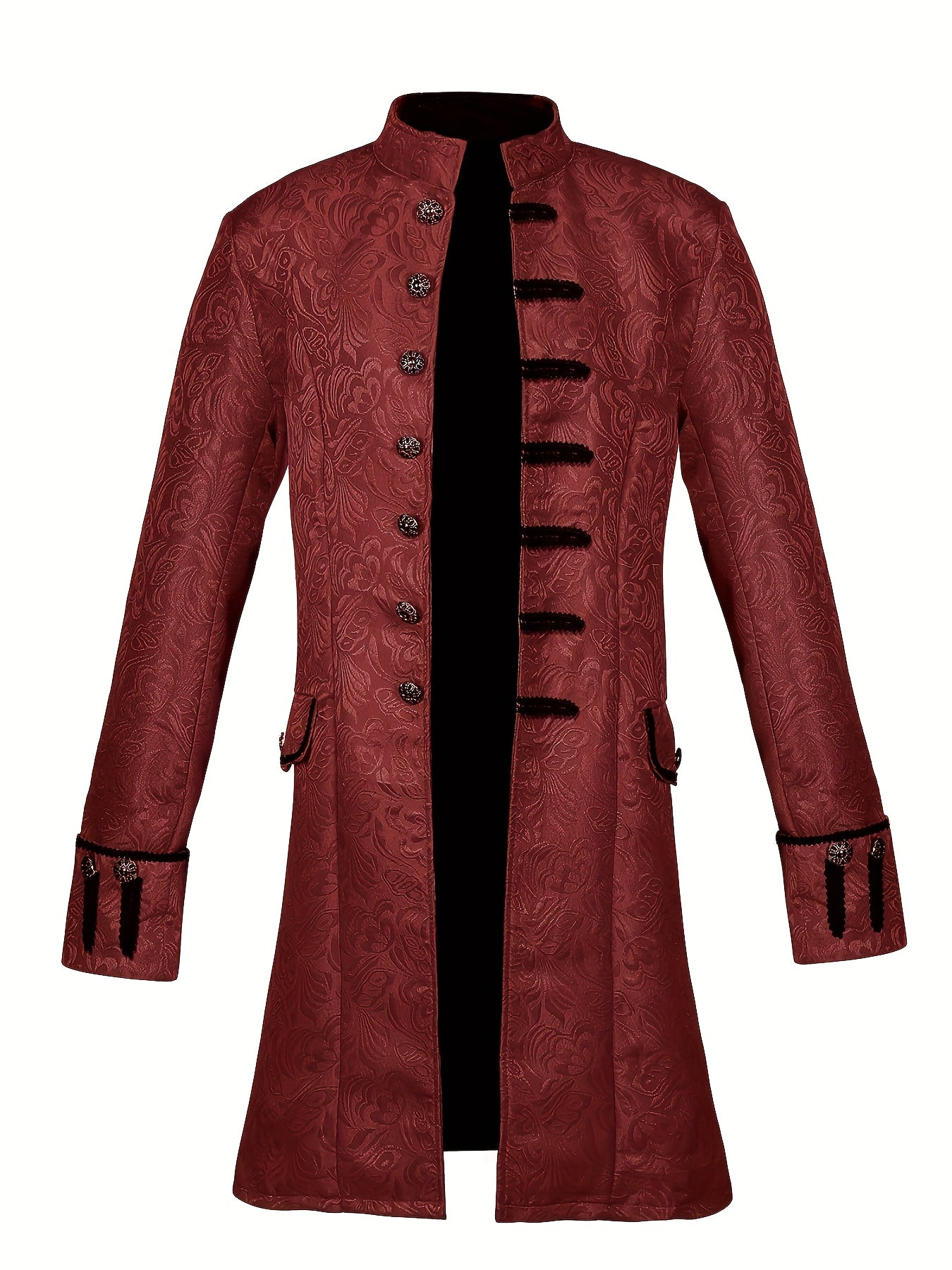 Mannen Gothic Brocade Halloween Kostuum Jas | Vintage Lange Mouwen