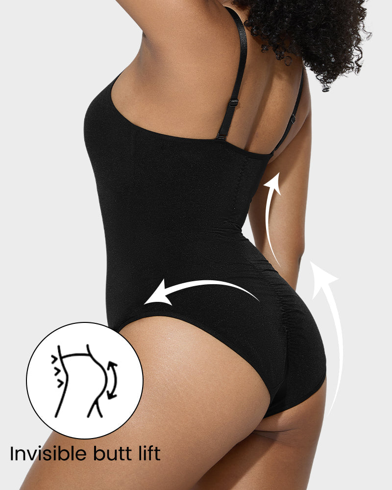 LuxeForm Criss-Cross Mesh Bodysuit | Sculpturend ontwerp voor een perfecte silhouet