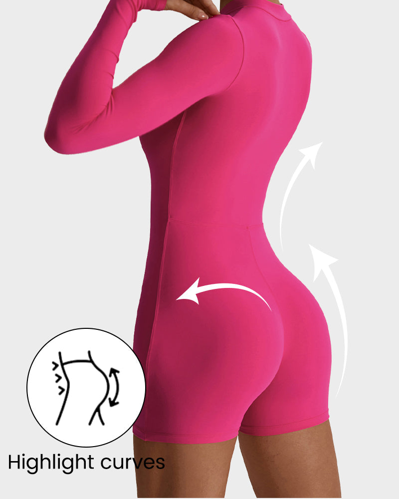 EliteFit Luxe Zip Jumpsuit Shorts | Lichtgewicht en stijlvolle workout essentiële voor ultiem comfort en prestaties