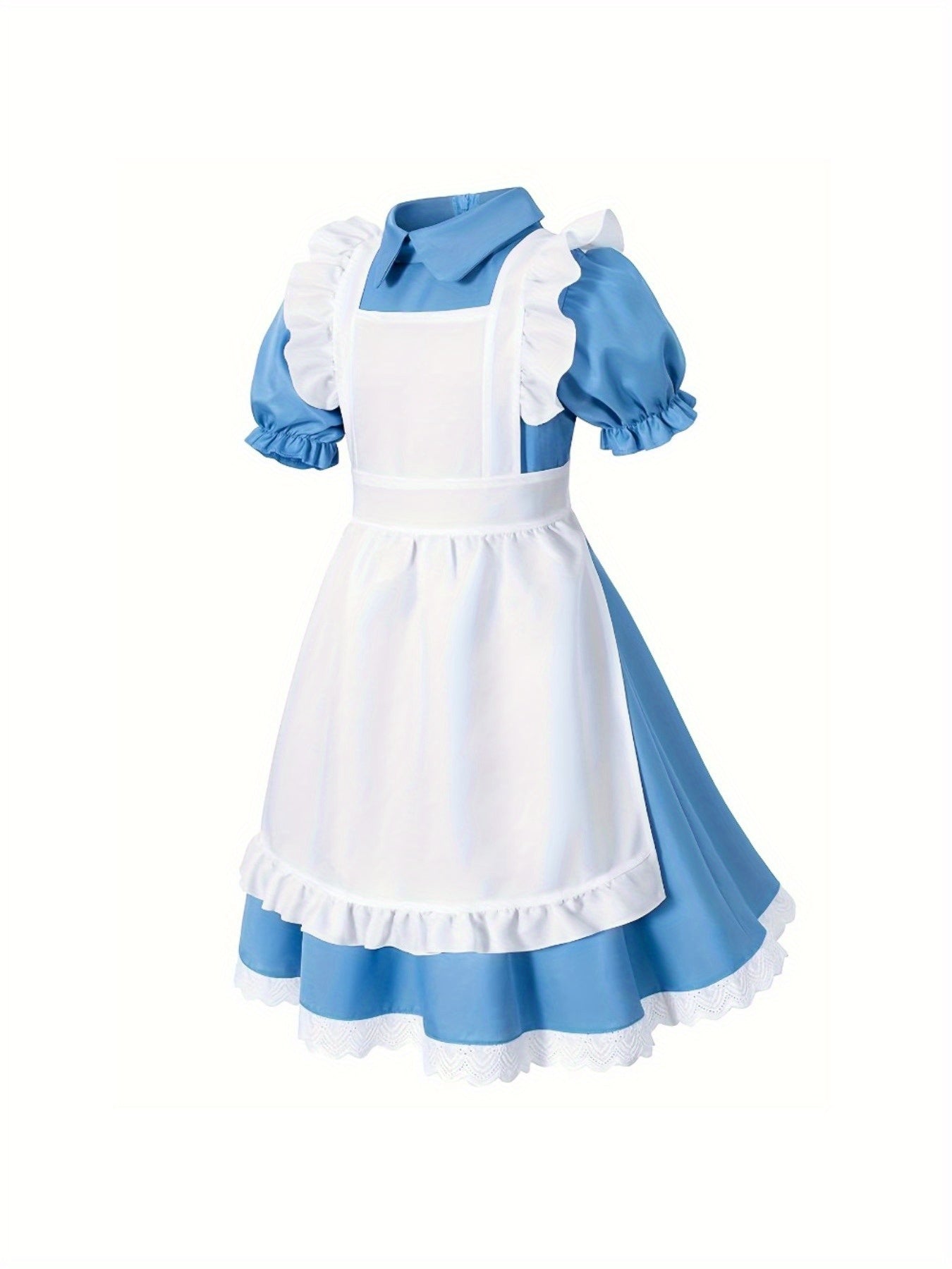 Meisjes Klassieke Puff Sleeve Halloween Kostuum Jurk Set | Mini