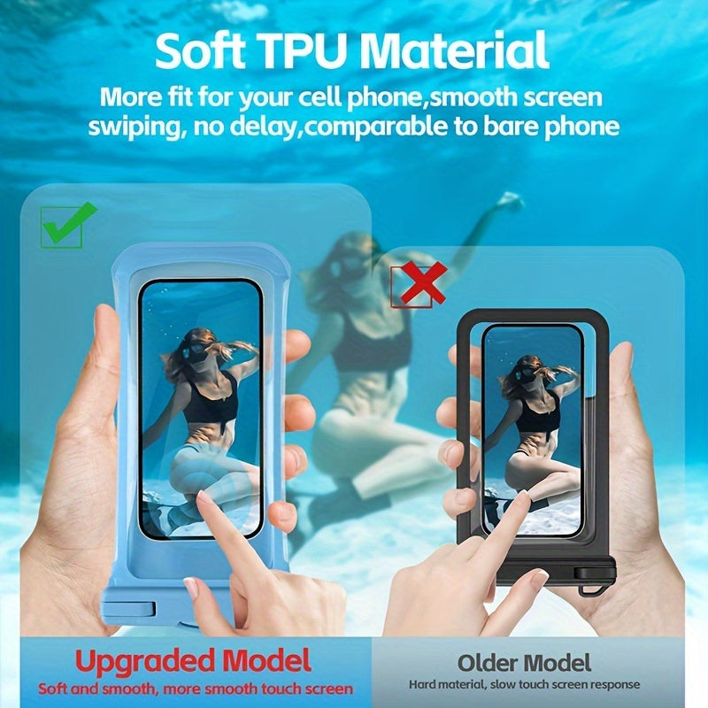 Waterdichte Telefoonhoes met Nekband voor Strand en Reizen – Duurzame PVC Smartphone Case voor 20-32 cm Apparaten