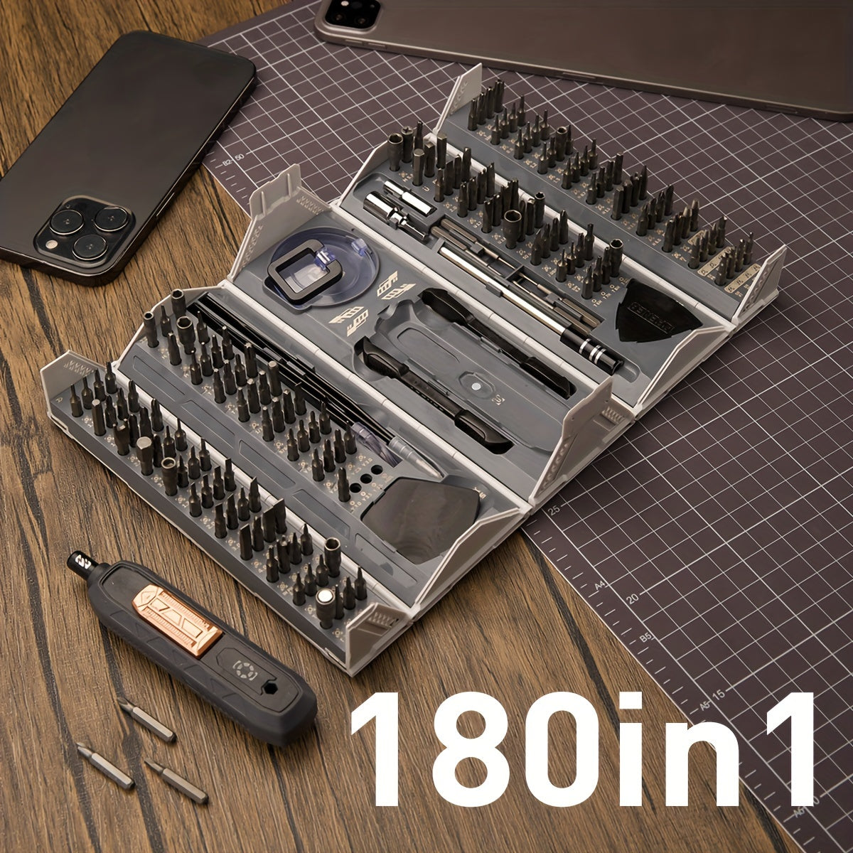 EliteCraft 180-delige Precisieschroevendraaierset | Uitgebreide toolkit voor precisietaken en reparaties