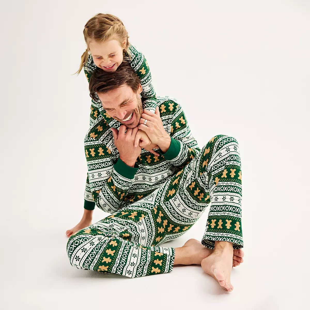 Groene Peperkoek Bijpassende Familie Kerst Pyjama's | Inclusief Pyjama's voor Volwassenen, Kinderen & Honden