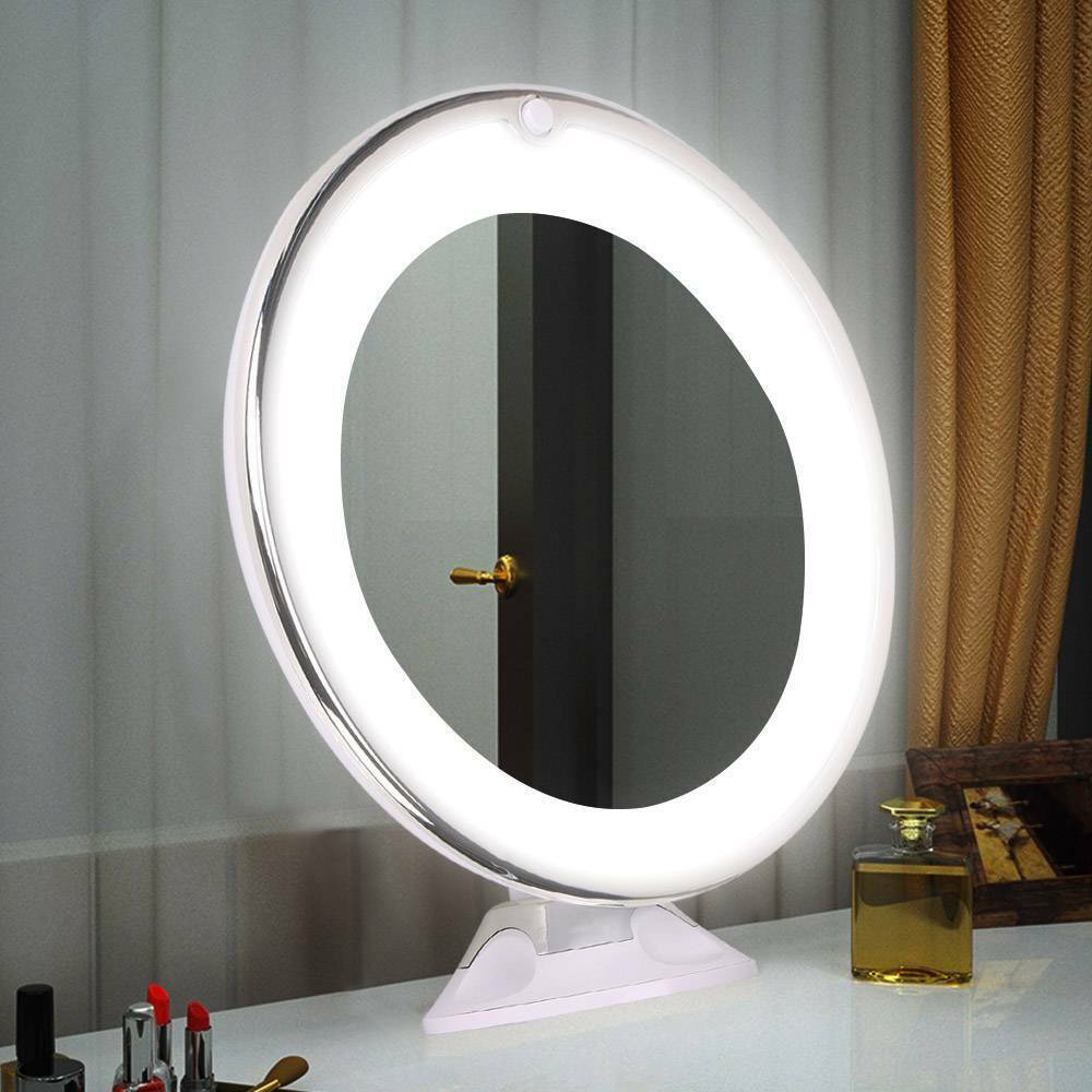 10x Vergrotende LED Make-up Spiegel 360° Rotatie met Verlichting