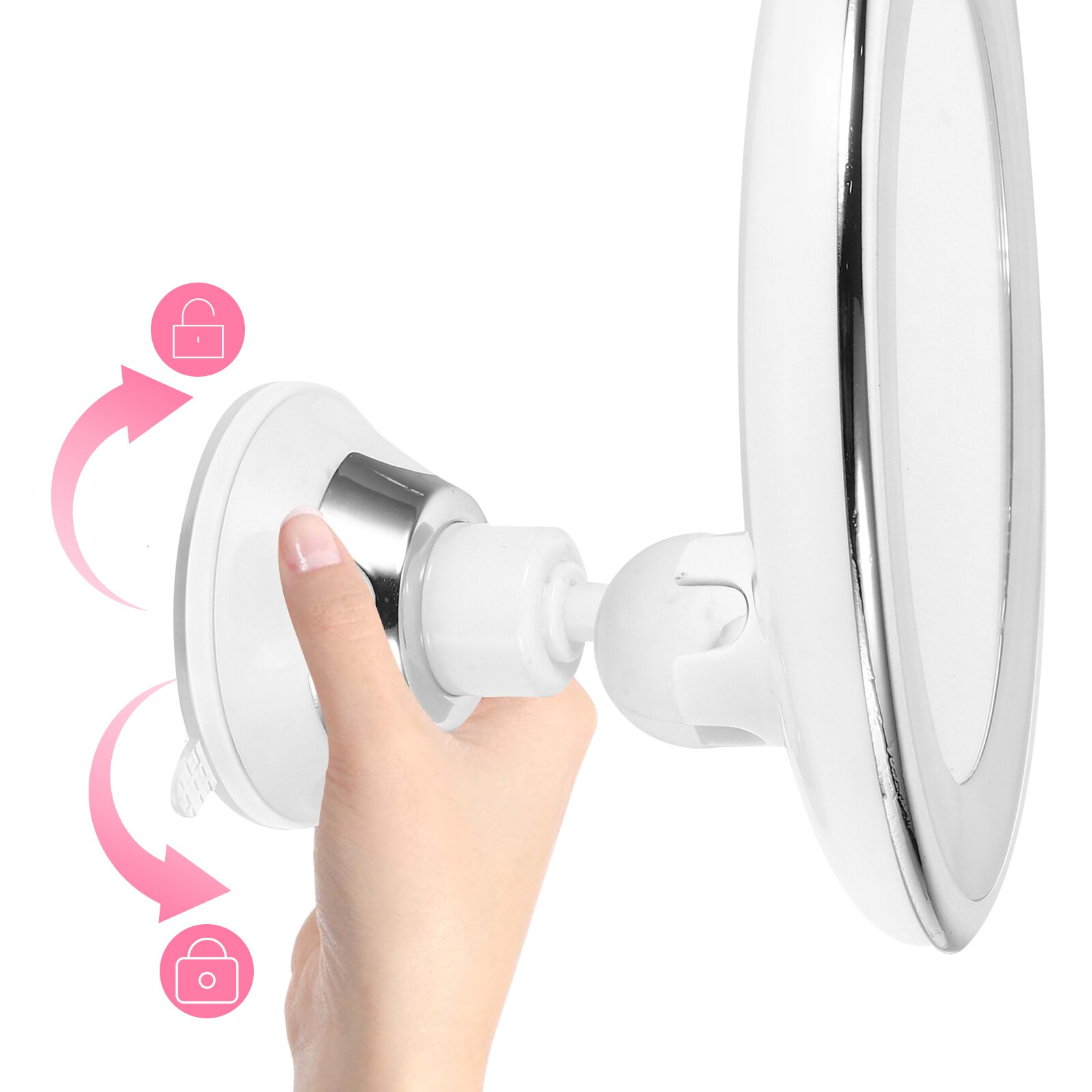 10x Vergrotende LED Make-up Spiegel 360° Rotatie met Verlichting