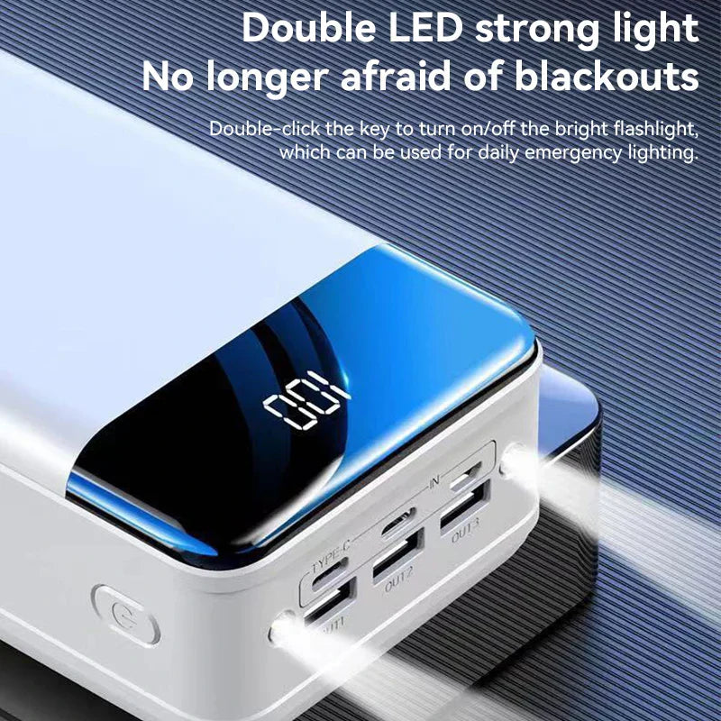 100.000mAh Ultra-Hoge Capaciteit Powerbank met Super Snelle Oplading – Draagbare Lader voor Telefoons, Tablets en Laptops