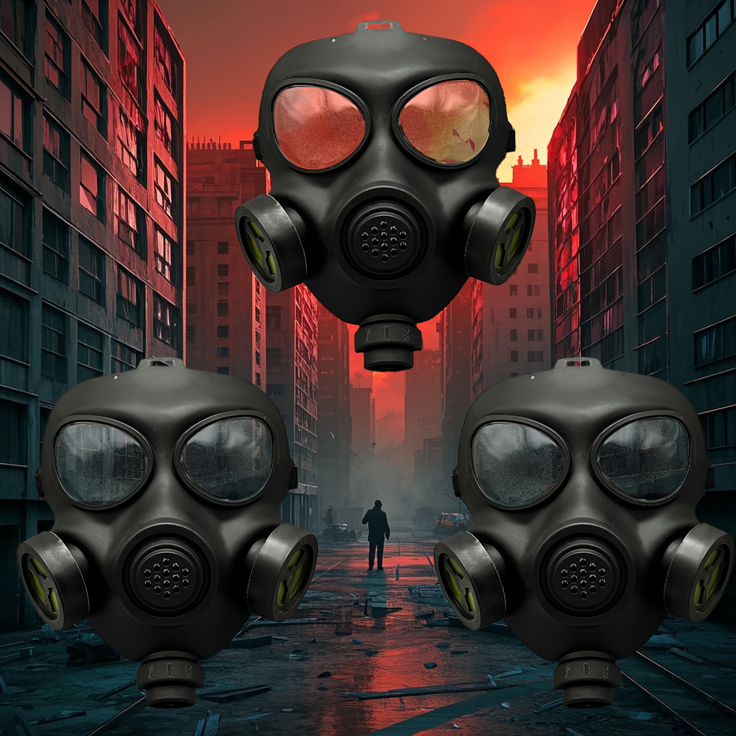 Tactische Volledige Gezicht Halloween Gasmasker voor Mannen | Post-Apocalyptische Cosplay