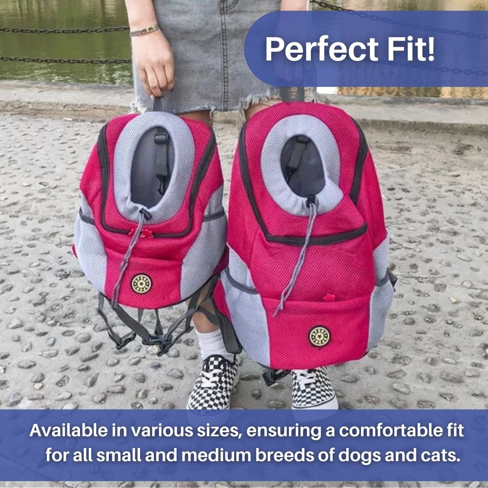 Premium Hondenrugzak Draagtas met Ademend Gaas en Handige Opbergruimte voor Buitenavonturen - Verstelbaar voor Honden tot 25 lbs