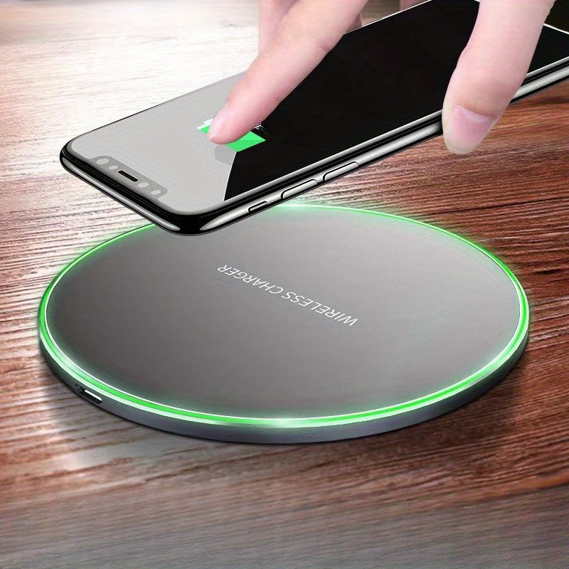 Snelle Draadloze Oplader – 15W Inductie Oplaadpad voor iPhone en Android Apparaten, Strak Ontwerp, Kabelvrije Gemak