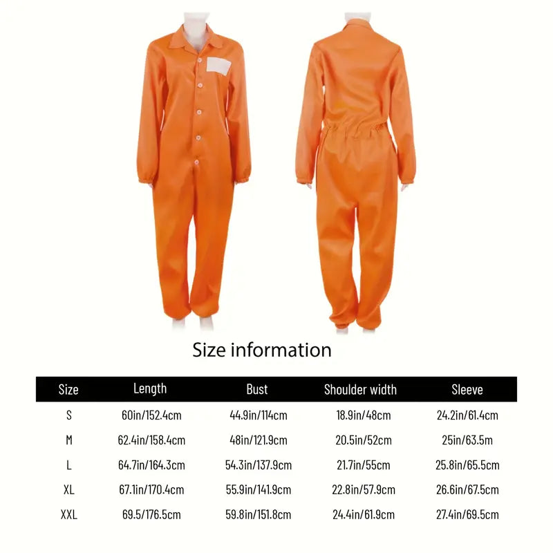 Jailbreak - Volwassen Gevangene Kostuum - Polyester Cosplay Outfit voor Feestelijke Partijen en Carnaval