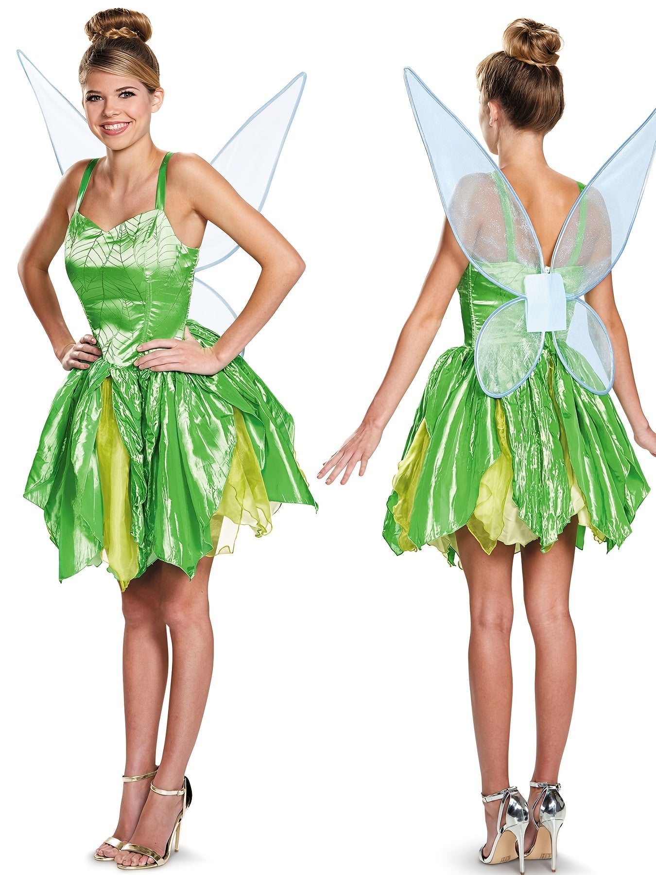 Vrouwen Feeënvleugel Halloween Kostuum Jurk | Mini Mouwloos