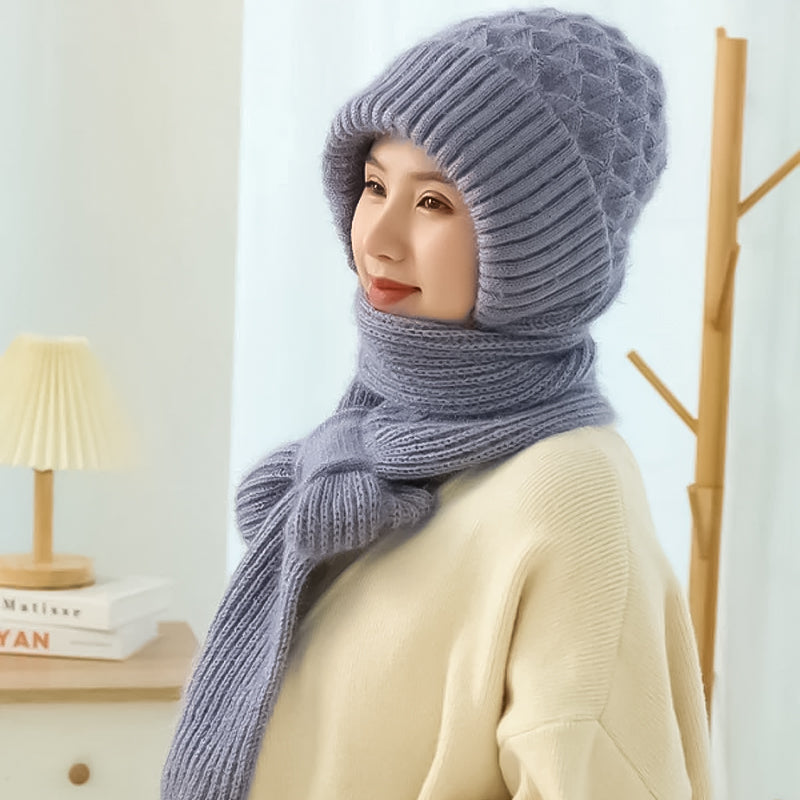 1+1 GRATIS | ScarfBeanie - Dames sjaal en beanie-muts in één