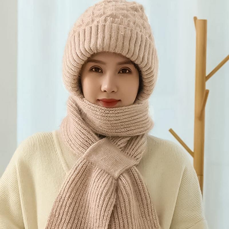 1+1 GRATIS | ScarfBeanie - Dames sjaal en beanie-muts in één
